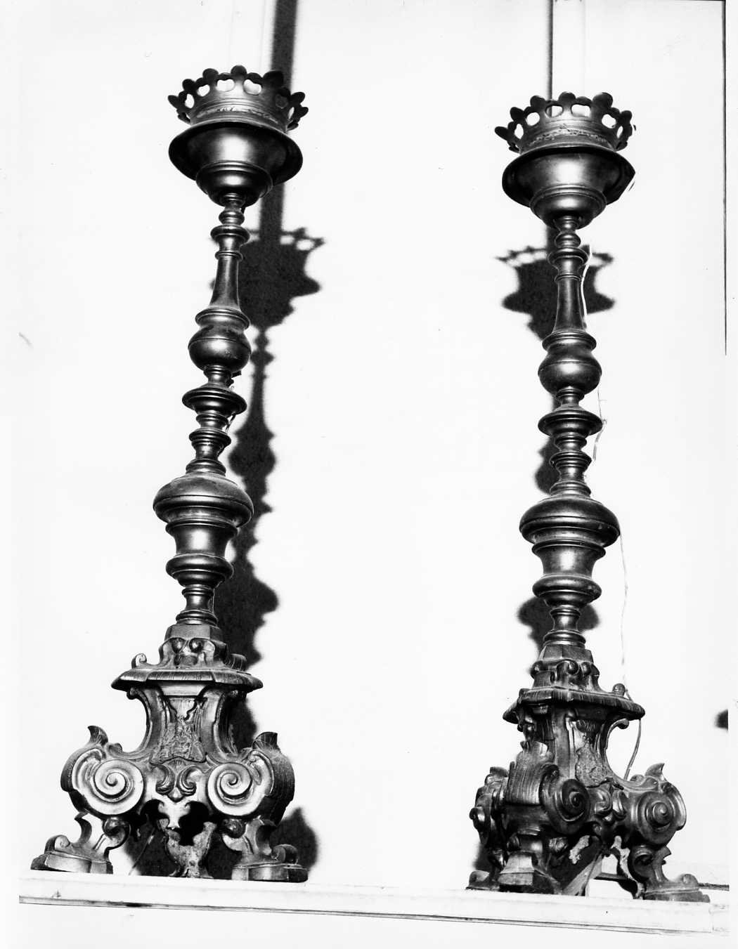 candeliere, serie - bottega molisana (secc. XVIII/ XIX)