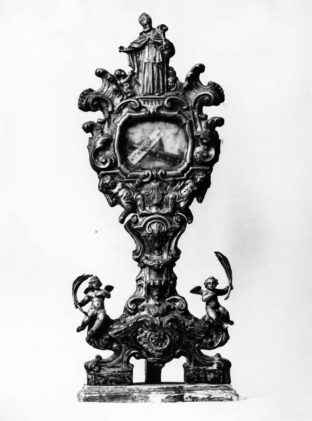 reliquiario, serie - bottega napoletana (seconda metà sec. XVIII)