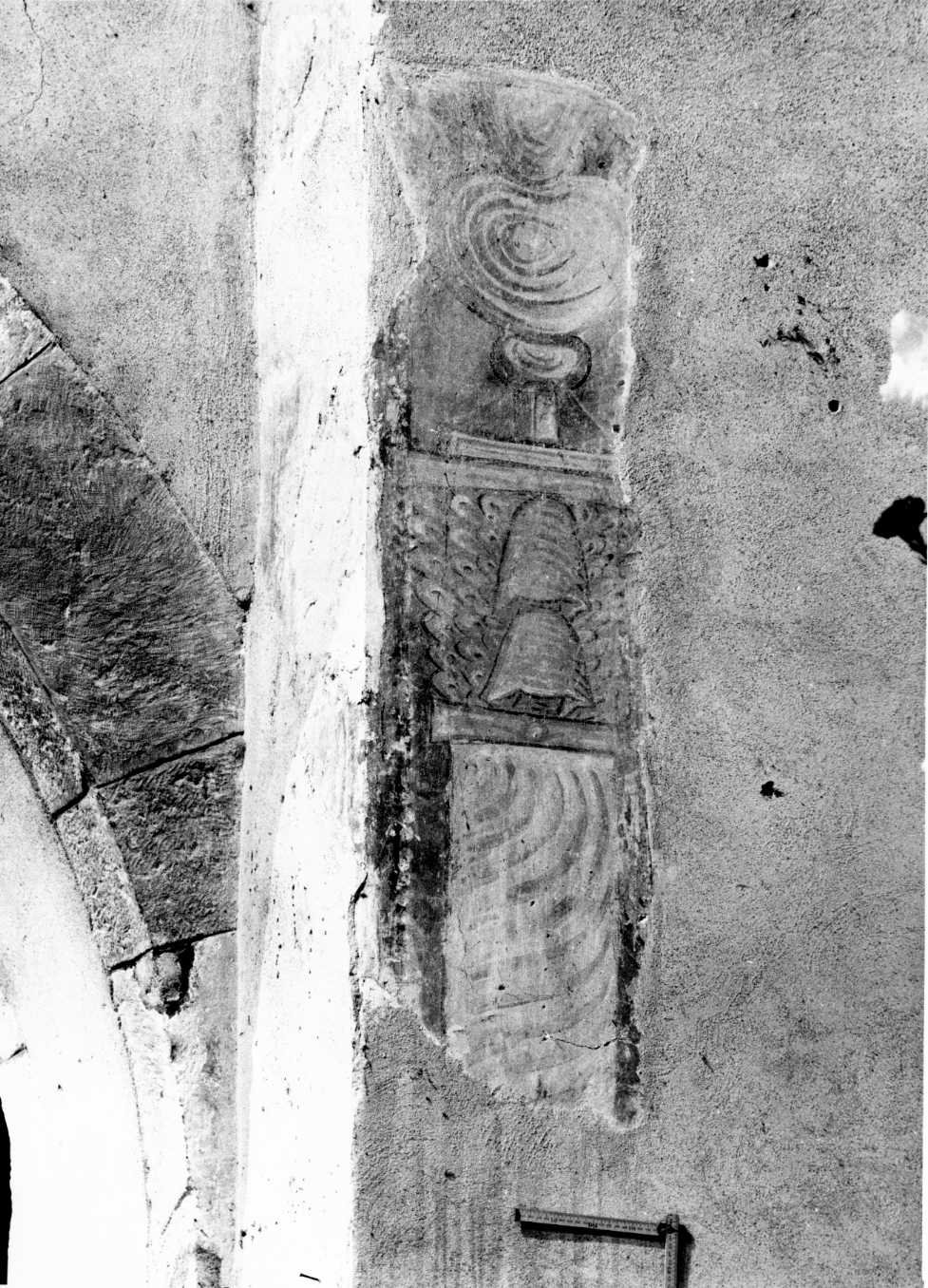 decorazione pittorica, frammento - bottega Italia meridionale (sec. XII)