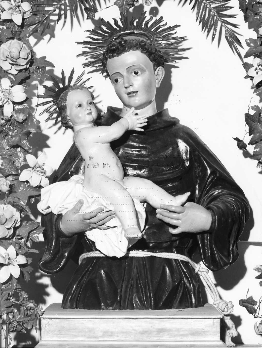 Sant'Antonio da Padova con il bambino (busto) - bottega molisana (sec. XIX)