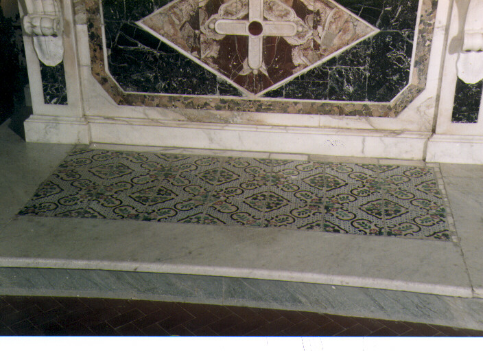pavimento, frammento - bottega napoletana (inizio sec. XIX)