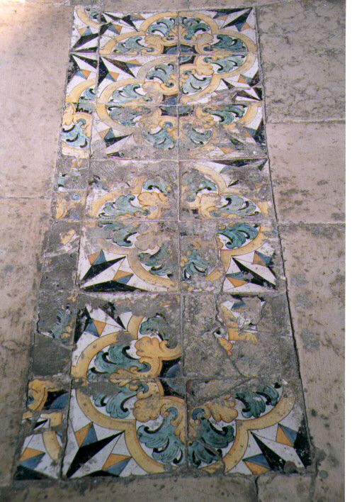 pavimento, frammento - bottega napoletana (inizio sec. XVIII)