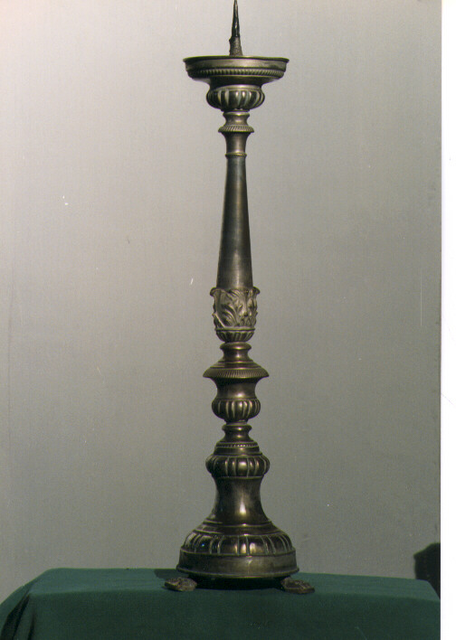 candeliere d'altare, serie - bottega molisana (prima metà sec. XIX)