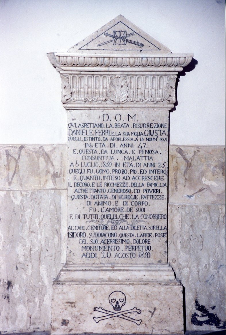 monumento funebre - bottega molisana (sec. XIX)