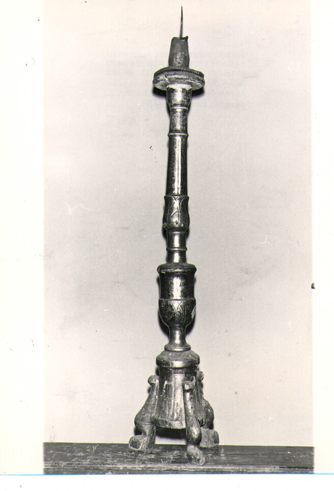 candelabro, serie - bottega molisana (seconda metà sec. XVIII)