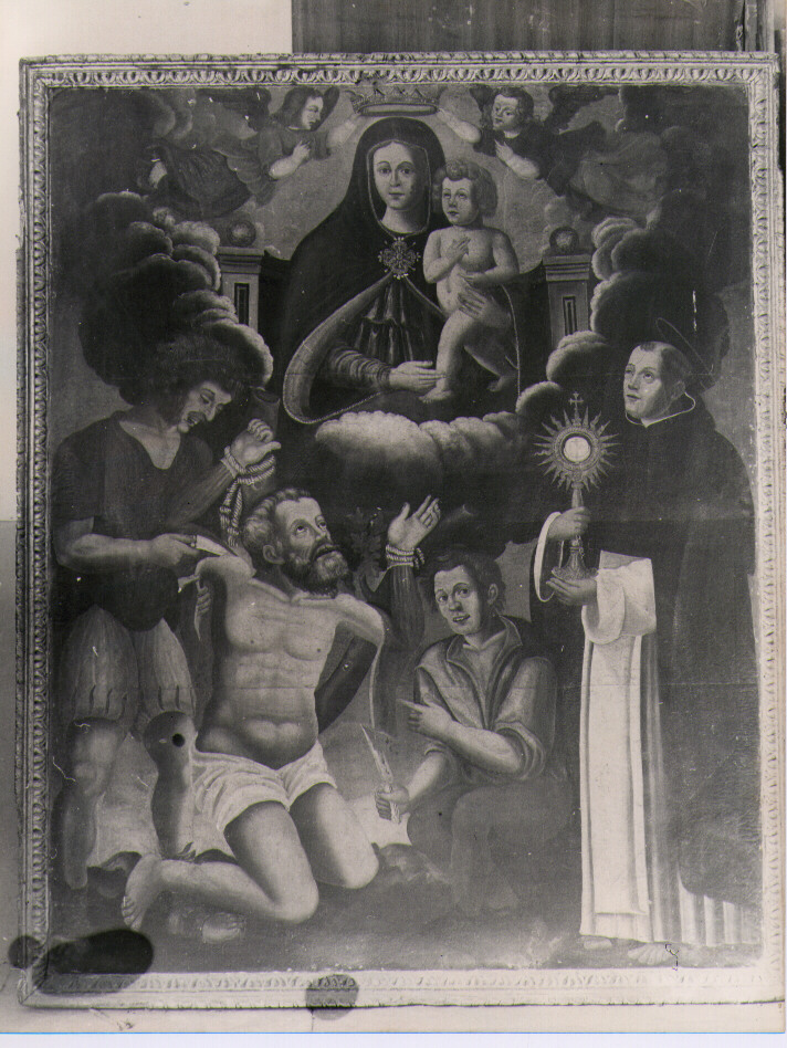 Madonna con San Bartolomeo e San Bernardino (dipinto) - ambito molisano (fine/inizio secc. XVIII/ XIX)