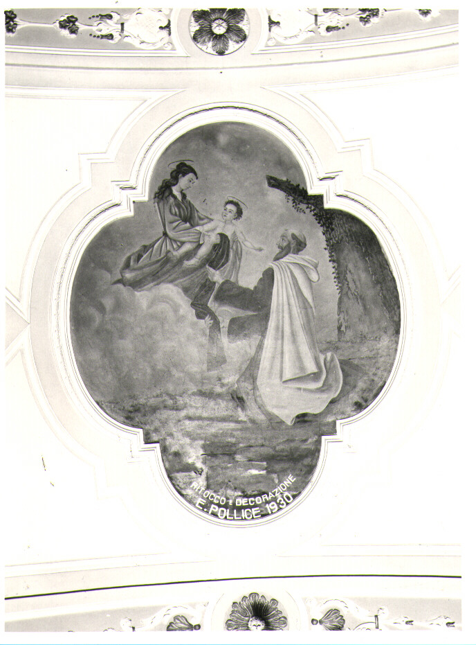 San Simone Stock riceve dalla Madonna l'abito dei carmelitani (dipinto) di D'Agnillo Giuseppe Nicola (attribuito) (seconda metà sec. XIX)