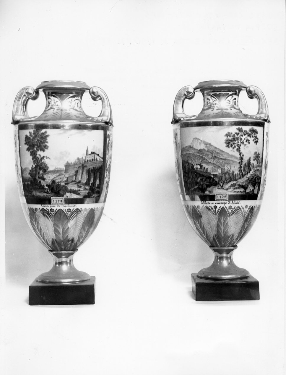 vaso, coppia - manifattura napoletana (fine sec. XVIII)
