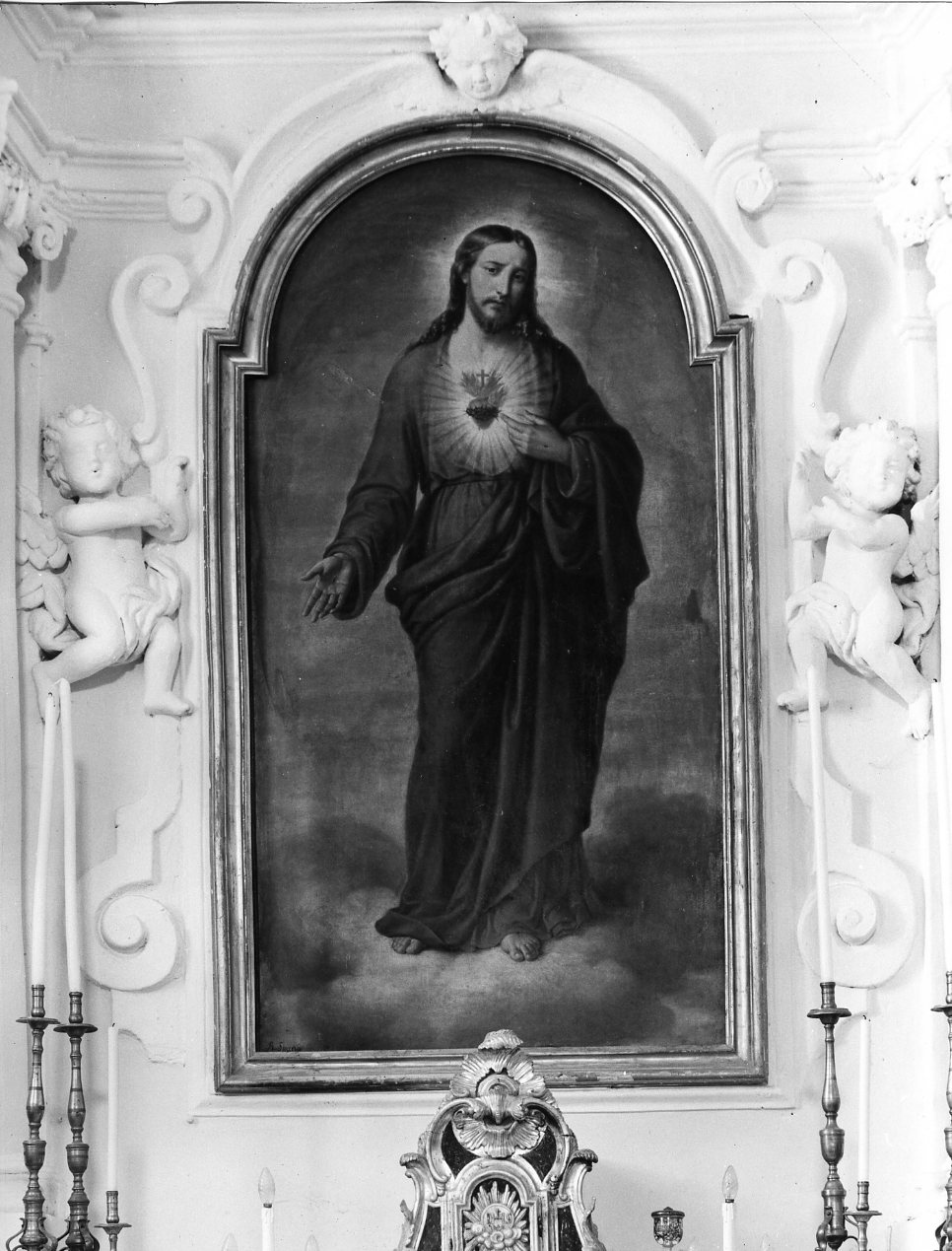 Sacro Cuore di Gesù (dipinto) di Spanò Raffaello (sec. XIX)