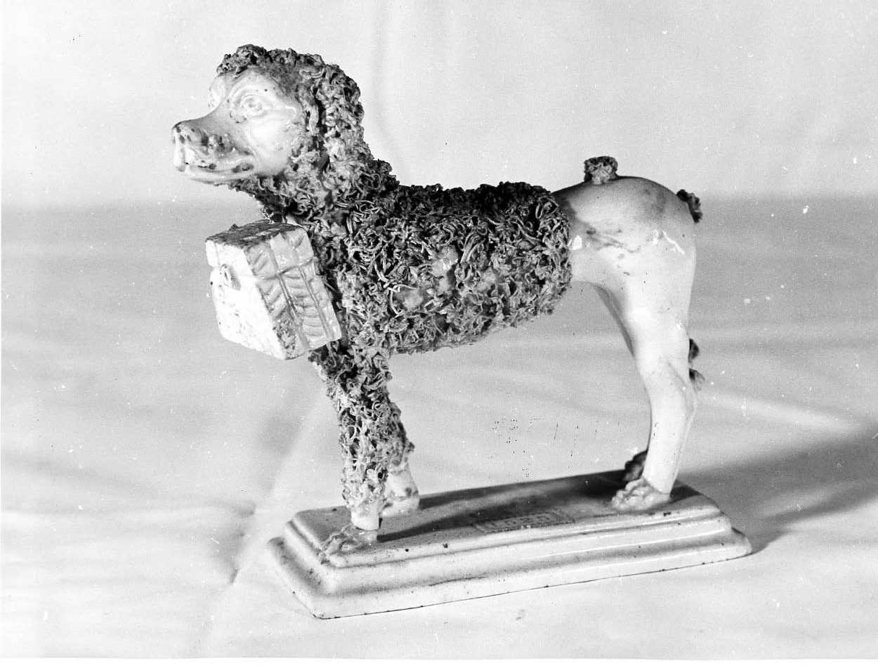 cane (statuetta, coppia) - fabbrica Giustiniani (sec. XIX)