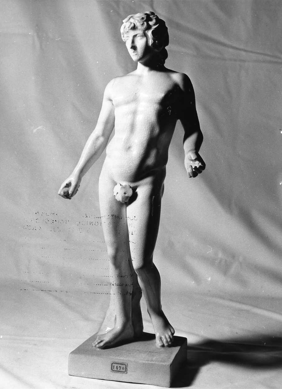 Antinoo, figura maschile (statuetta, opera isolata) di Mollica Giovanni (attribuito) (sec. XIX)