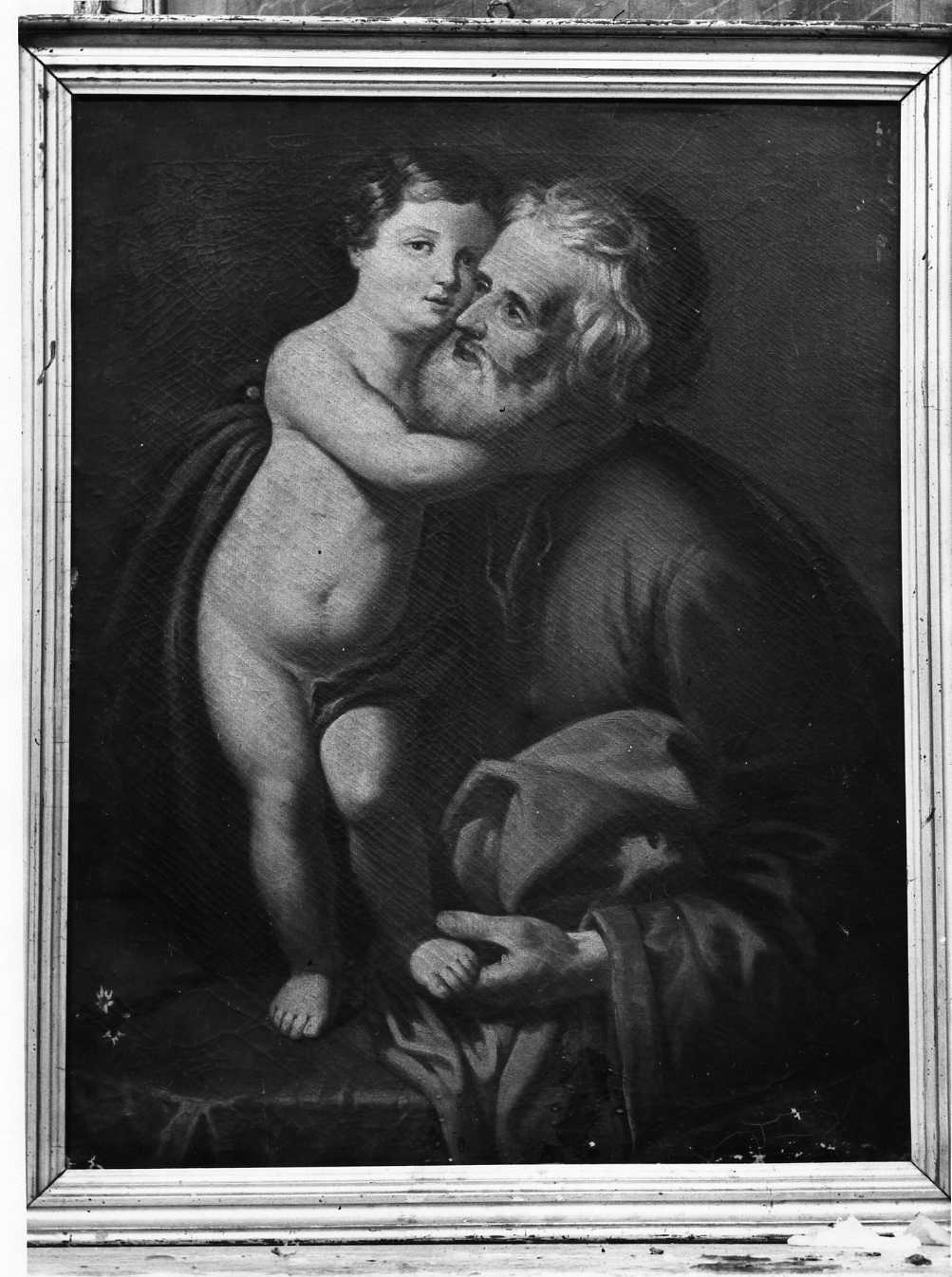 San Giuseppe e Gesù Bambino (dipinto, opera isolata) - ambito napoletano (seconda metà sec. XVII)