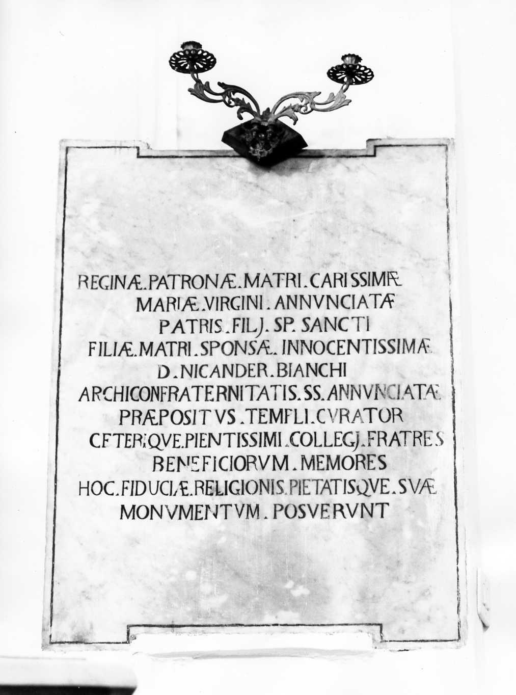 lapide commemorativa - bottega molisana (sec. XVIII)