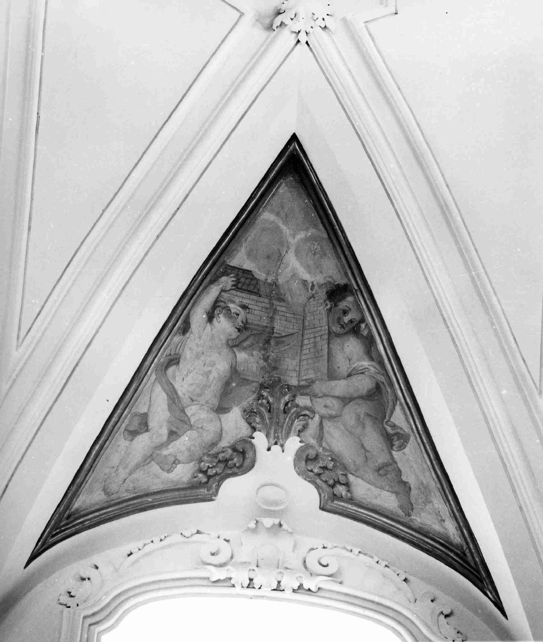 angeli con gli attributi della Vergine (dipinto) di Sperduti Paolo (sec. XVIII)