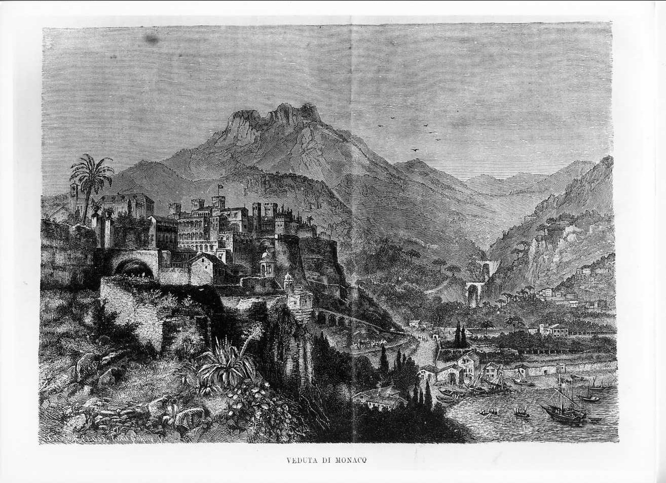 Veduta di Monaco, veduta di città (stampa) di Bohme Emil (attribuito) (sec. XIX)