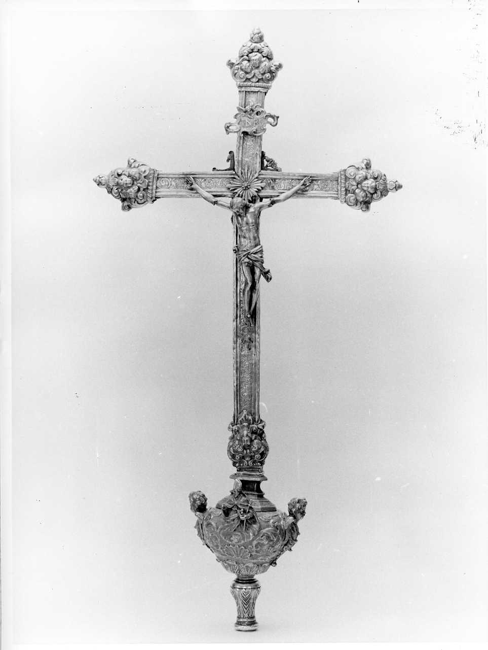 croce processionale - bottega napoletana (prima metà sec. XVIII)