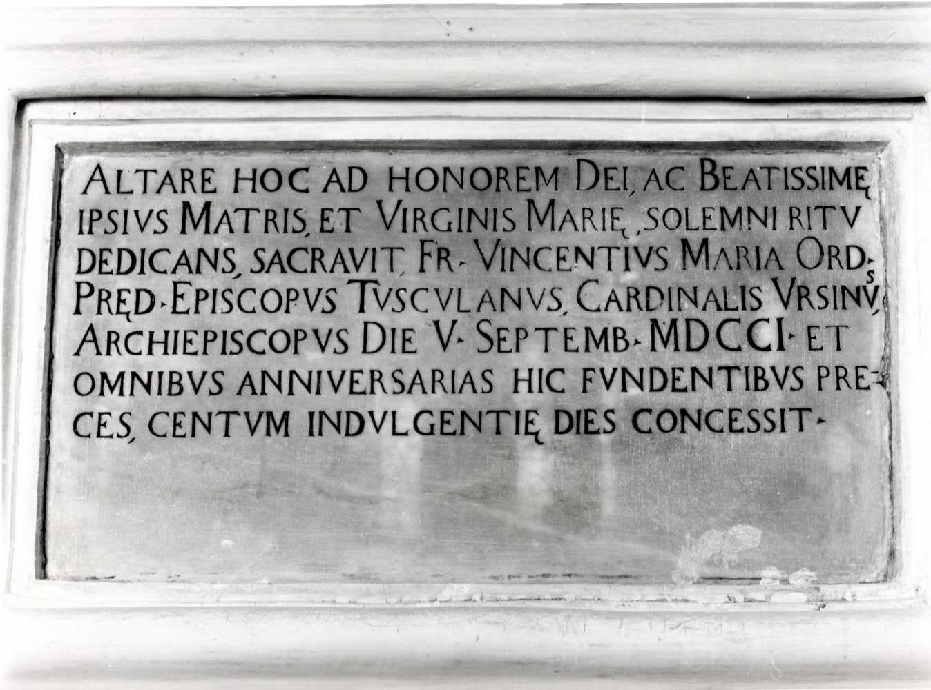 lapide commemorativa - bottega molisana (sec. XVIII)