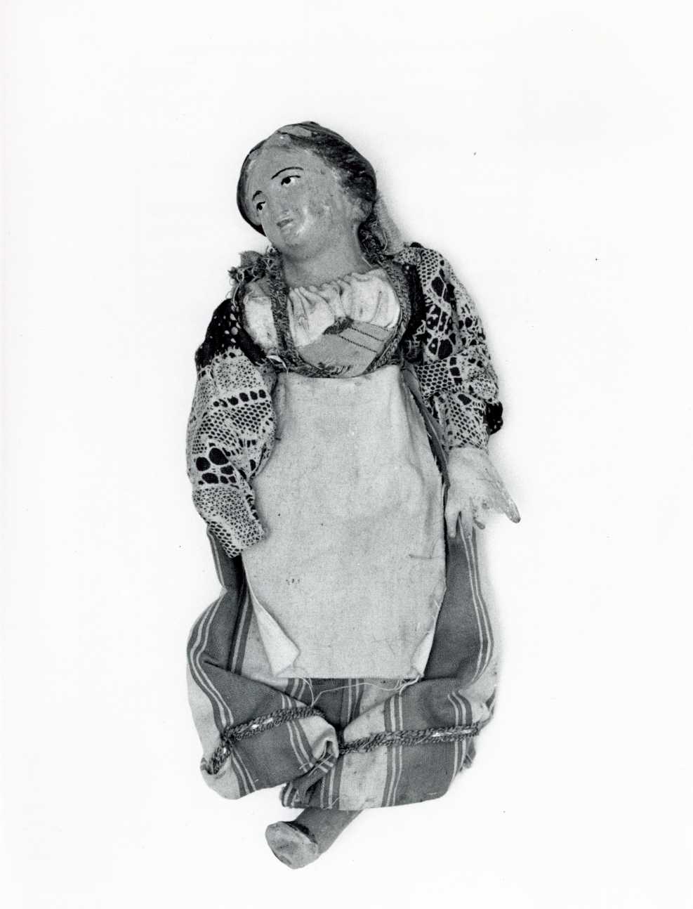 popolana (statuetta di presepio, opera isolata) - bottega napoletana (secc. XVIII/ XIX)