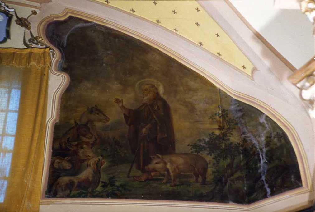 episodi della vita di Sant' Antonio Abate e di Sant' Antonio di Padova (dipinto, ciclo) di Palumbo G (attribuito) (fine sec. XVIII)