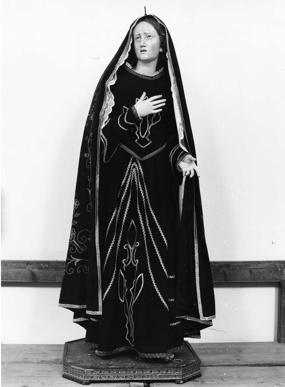 Madonna Addolorata (manichino, opera isolata) - bottega molisana (seconda metà sec. XVIII)