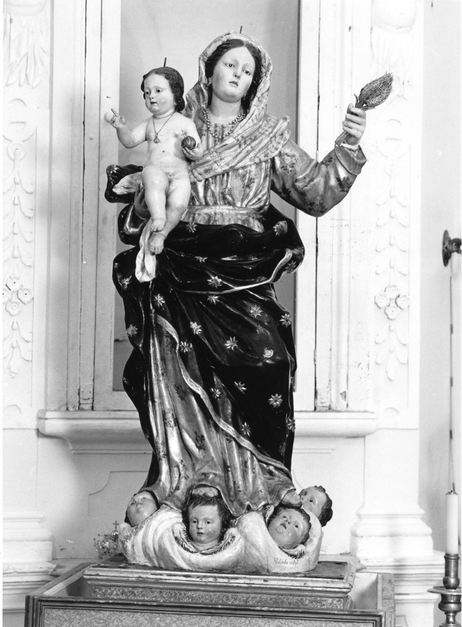 Madonna con Bambino (statua processionale) di Colombo Giacomo (secc. XVII/ XVIII)