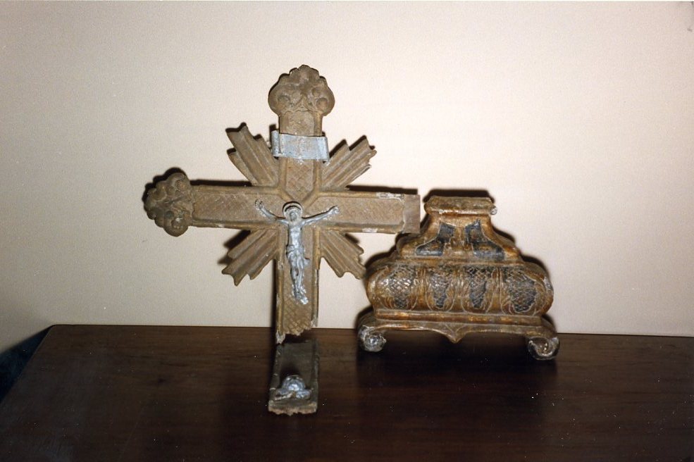 croce d'altare, frammento - bottega molisana (fine sec. XVIII)