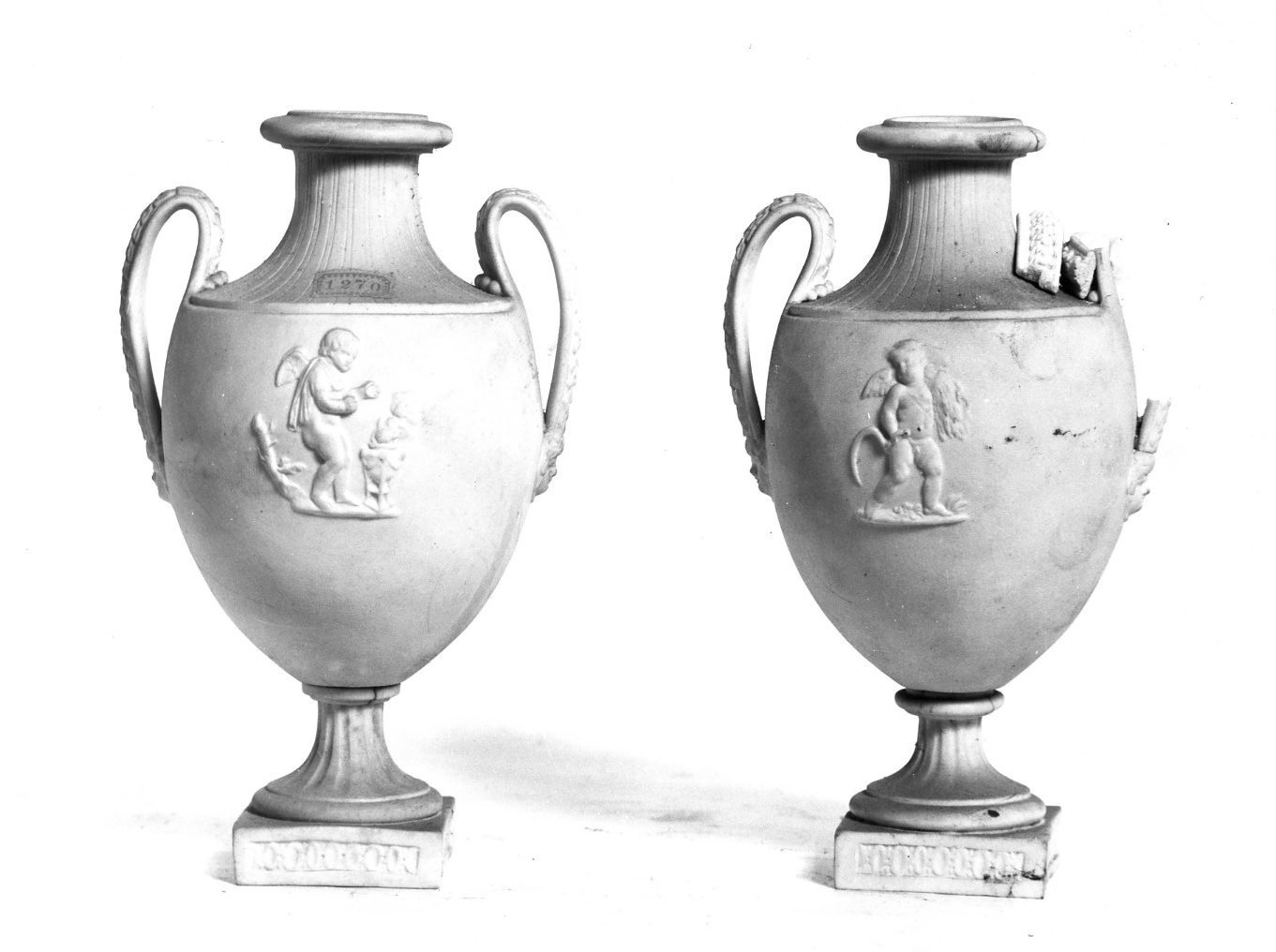 vaso, coppia - manifattura napoletana (sec. XVIII)