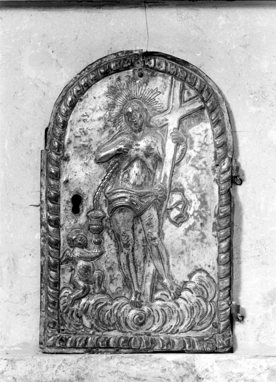 Cristo risorto (sportello di tabernacolo) - bottega Italia meridionale (sec. XVIII)