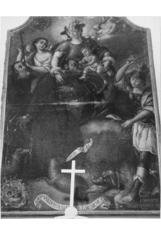 La Divina Pastorella, San Bernardo da Corleone (dipinto) di Delli Guanti Ludovico (sec. XVIII)