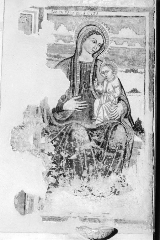 Santa Maria della Lizza, Madonna con Bambino (dipinto, frammento) - ambito pugliese (sec. XVI)