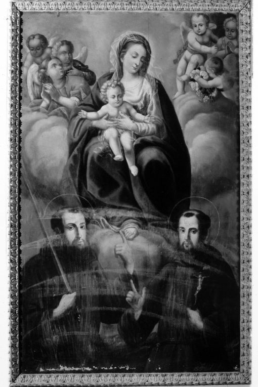 Madonna con Bambino e santi francescani (dipinto) - ambito pugliese (sec. XVIII)