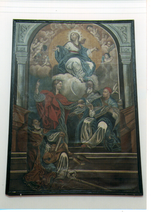 Madonna Assunta e Dottori della Chiesa (dipinto) - ambito pugliese (fine/inizio secc. XIX/ XX)