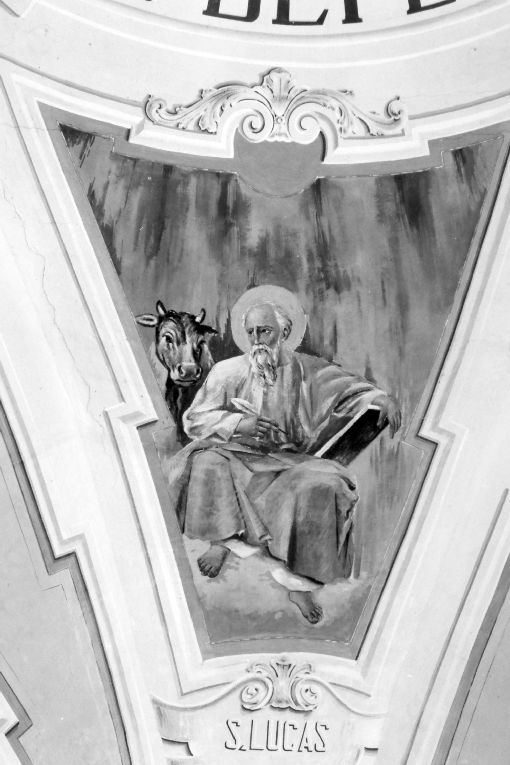 San Luca Evangelista (dipinto) di Scorrano Luigi (prima metà sec. XX)
