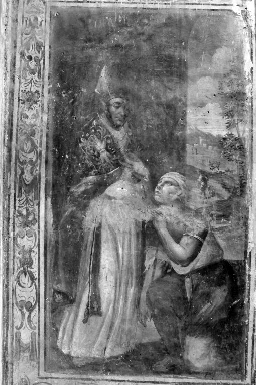 San Carlo Borromeo (dipinto) di Strafella Gianserio (sec. XVI)