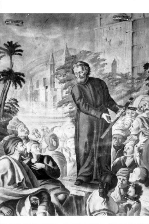 predica di un padre missionario (dipinto) - ambito Italia meridionale (sec. XVIII)