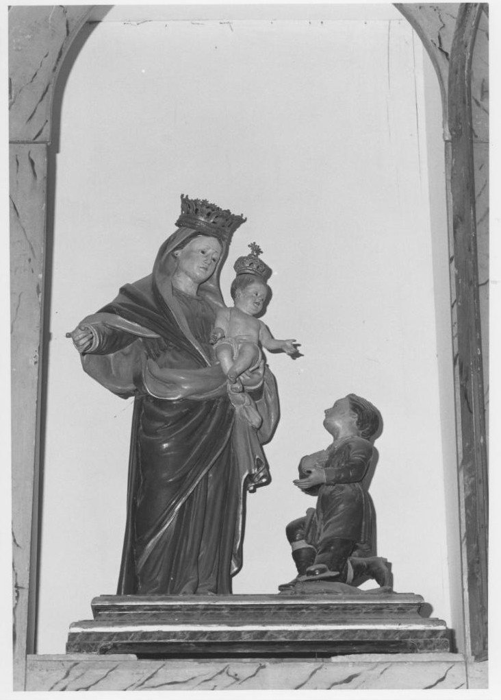 Madonna della guardia, gesù bambino ed orante (gruppo scultoreo)