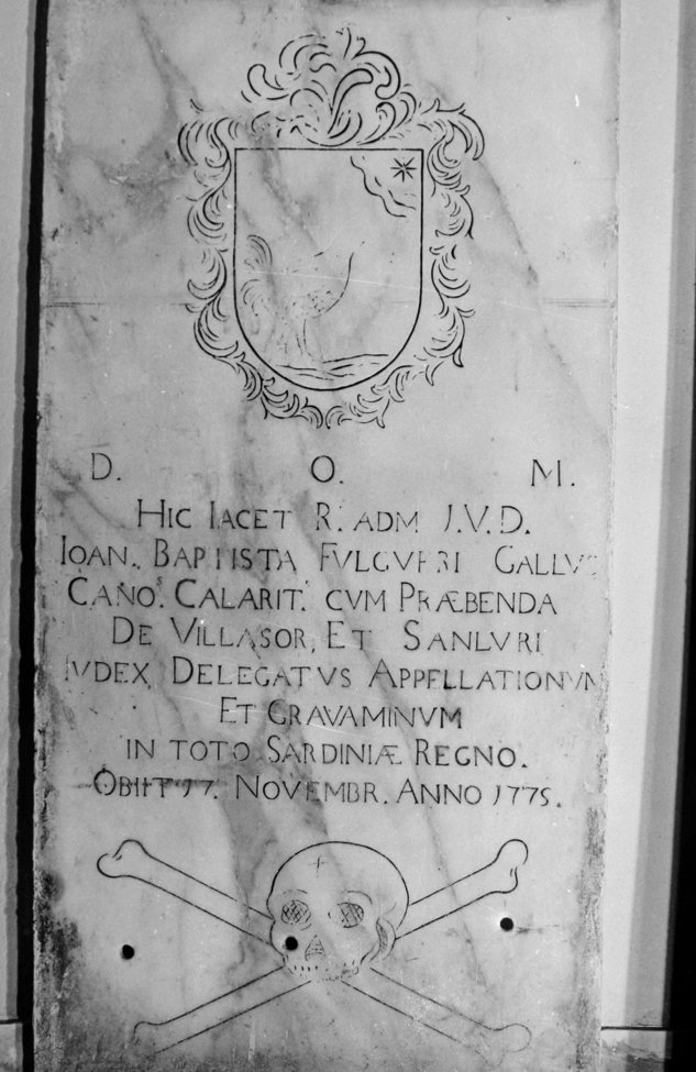 Don giovanni battista fulgheri gallus (lapide tombale)