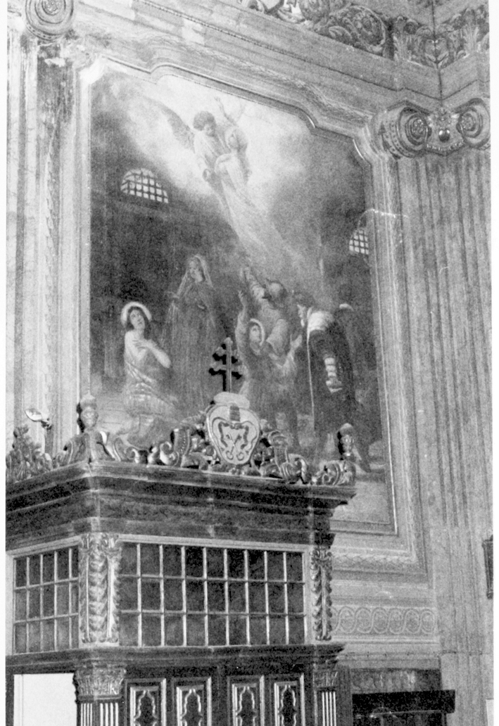 Deposizione di cristo dalla croce (a destra); martirio di due sante (a sinistra); san paolo predica ad efeso (volta) (dipinto, ciclo)