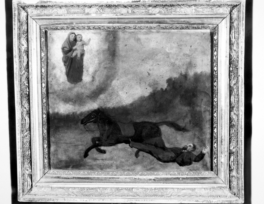 Uomo caduto da cavallo; madonna con bambino (ex voto)