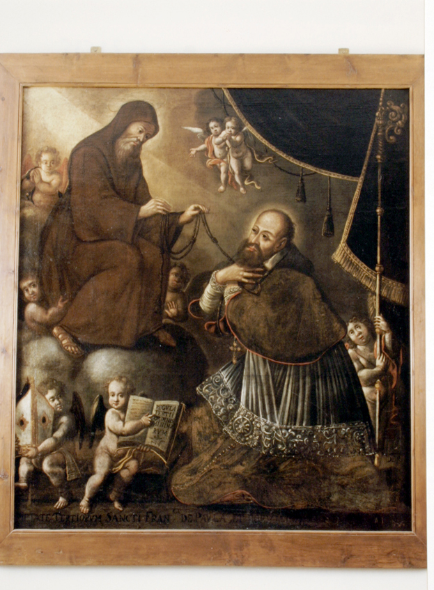 San francesco di paola dona il cingolo ad un santo vescovo (dipinto)