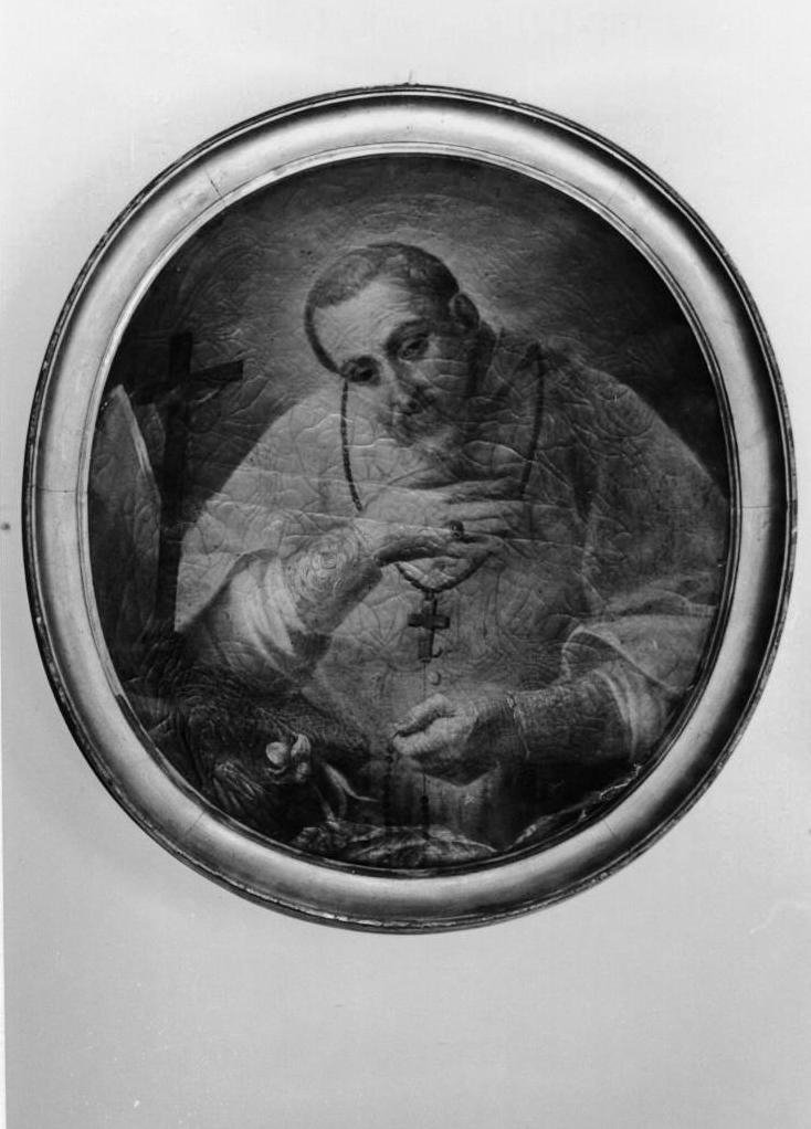 Sant'alfonso de liguori in preghiera illuminato dallo spirito santo (dipinto)