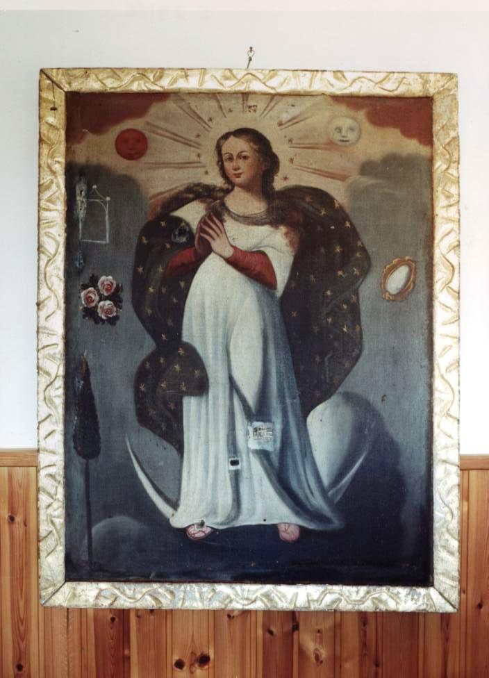 Immacolata concezione con simboli delle litanie lauretane, madonna con simboli delle litanie lauretane (dipinto)