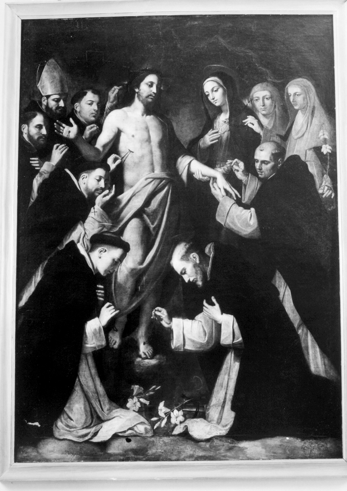 Cristo risorto appare alla madonna e a santi domenicani, apparizione di cristo risorto alla madonna (dipinto)