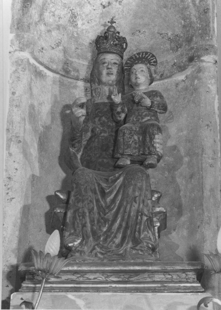 Madonna del miracolo, madonna con bambino in trono (statua)