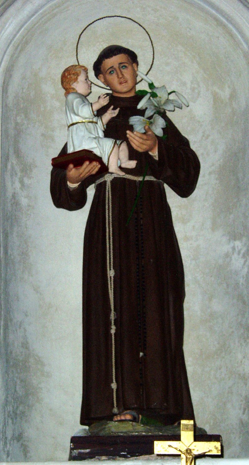 Sant'antonio da padova con il bambino (statua)