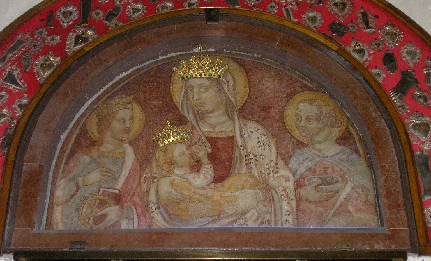 Nostra signora del latte dolce, madonna del latte fra santa caterina d'alessandria e santa lucia (dipinto)