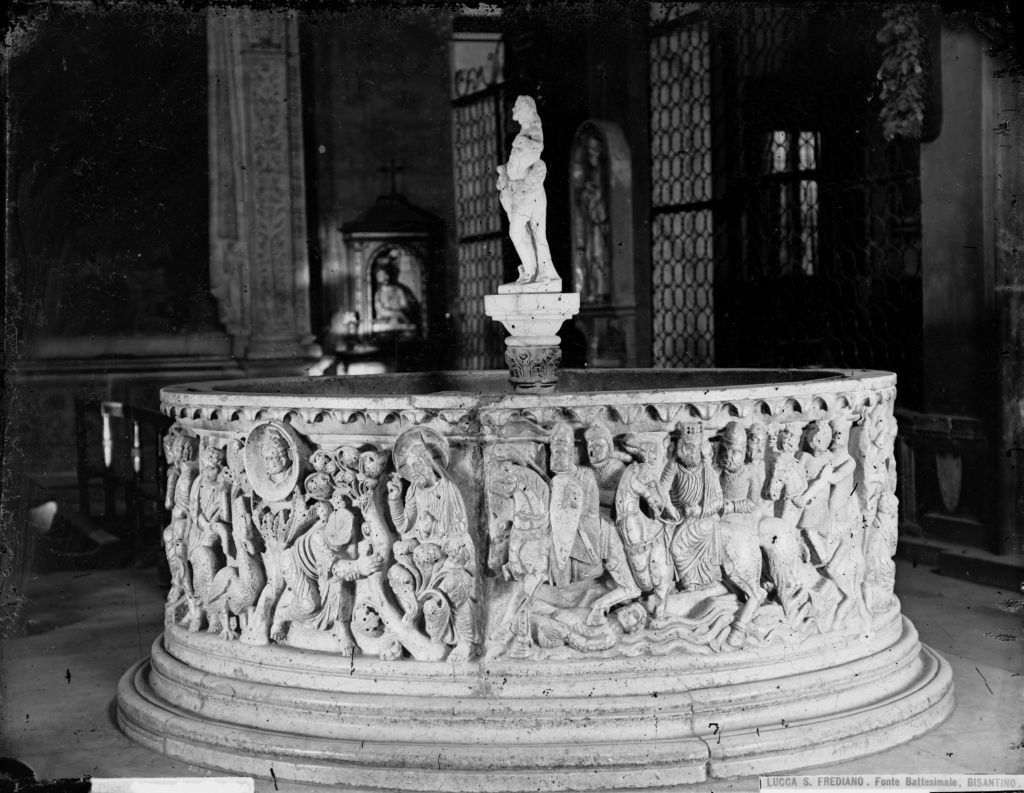 Lucca - Chiesa di S. Frediano - Fonte battesimale (negativo) di Lint, Enrico van (seconda metà XIX)