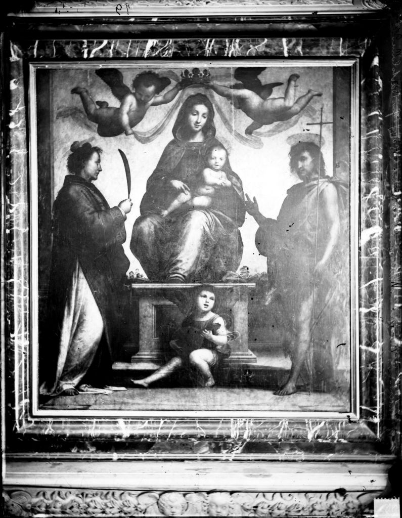 Fra Bartolomeo. Madonna col Bambino in trono fra i SS. Stefano e Giovanni - Lucca (negativo) di Fra Bartolomeo, Lint, Enrico van (seconda metà XIX)
