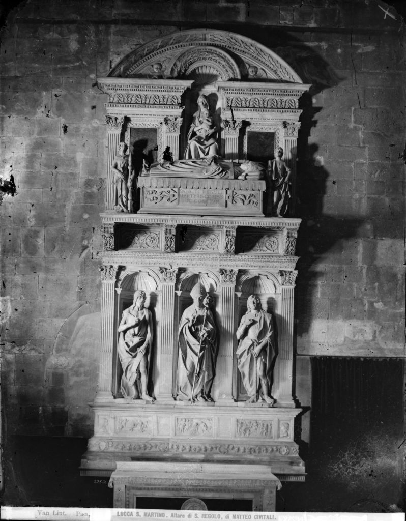 Civitali, Matteo. Altare di S. Regolo - Lucca (negativo) di Civitali, Matteo, Lint, Enrico van (seconda metà XIX)