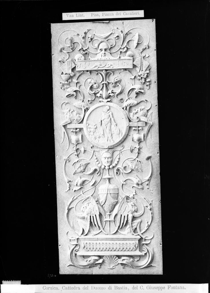 Bastia - Duomo - Cattedra (negativo) di Fontana, G, Lint, Enrico van (seconda metà XIX)